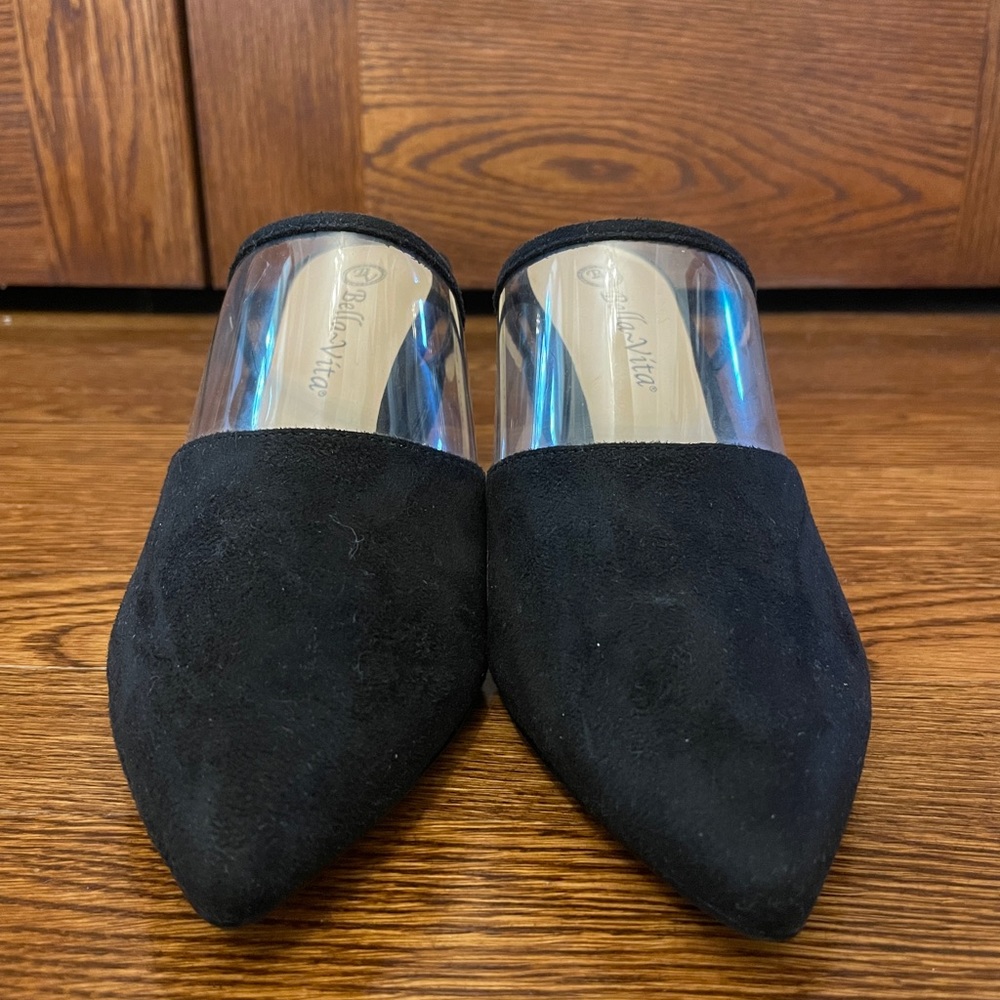 Bella Vita Black Suede 2 Inch Heels